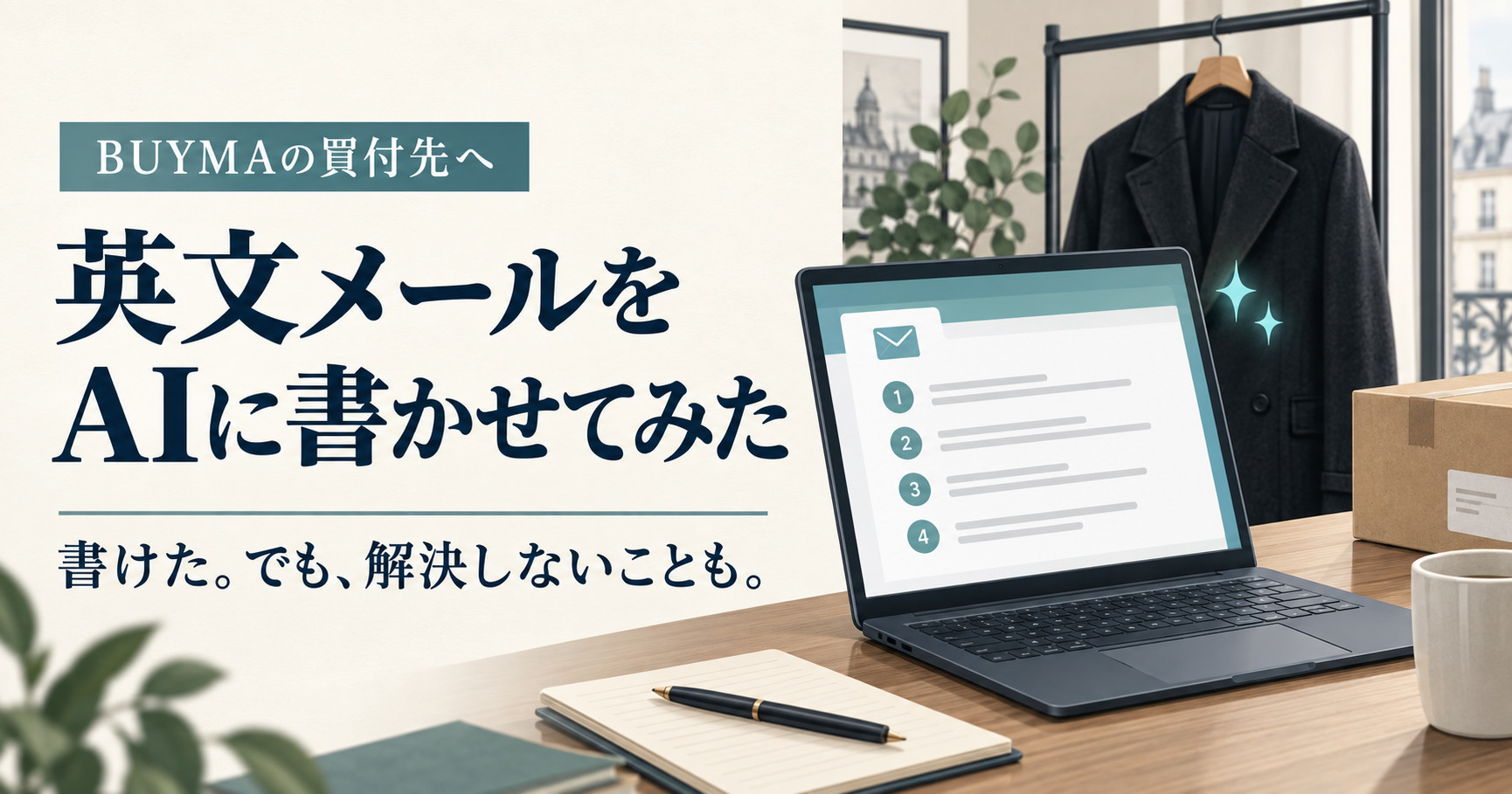 BUYMAの買付先に送る英文メールを、AIに書かせてみた